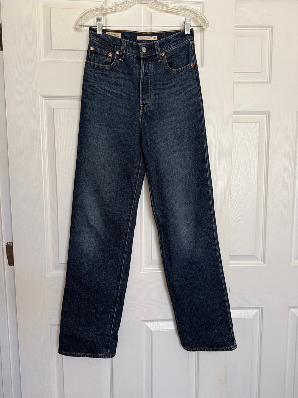 Levi’s Ribcage Straight Full Length Denim - Apply Now Dark Wash 25